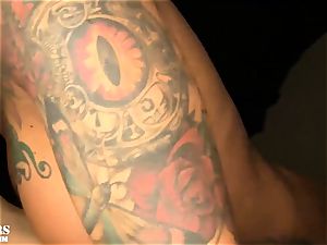tattooed milf plows five fellows in a row