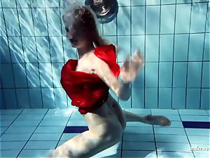 torrid light-haired Lucie French teen in the pool